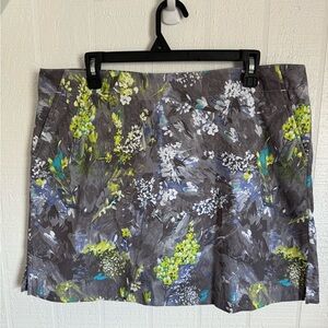 Lady Hagen Floral Gray Golf Skort Size 12